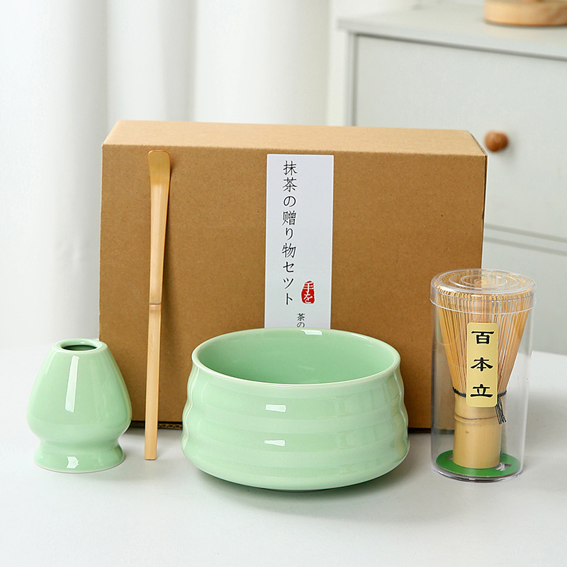 Matcha transfronterizo cepillo de té blanco Benli té leche herramienta de té cepillo de té té set práctica fábrica de embalaje de caja de regalo