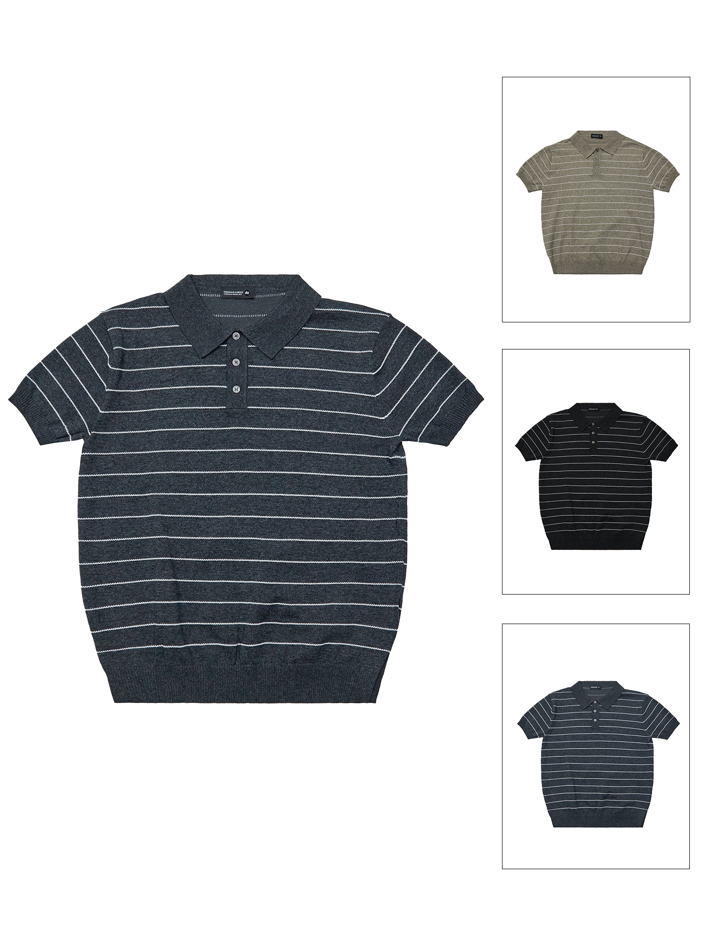 Light Luxury and Sophisticated Style Polo Shirt, New Summer Model, Old Money Style, Striped Short-Sleeve Knit Top for Men and Women