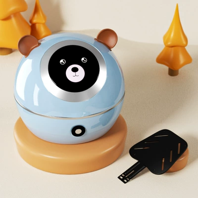 Yadi Electric Car Strawberry Bear Rear Electric car tail box - yadi-modern-same-color-quiet-blue-bracket-white