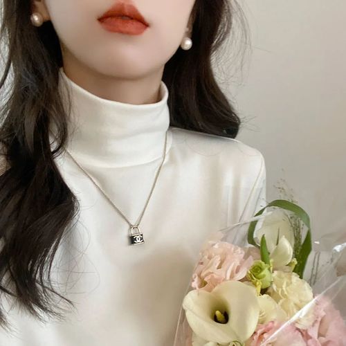 Super soft and waxy double-sided German velvet turtleneck bottoming shirt for women in autumn and winter new style Internet celebrity solid color versatile warm brushed top trendy