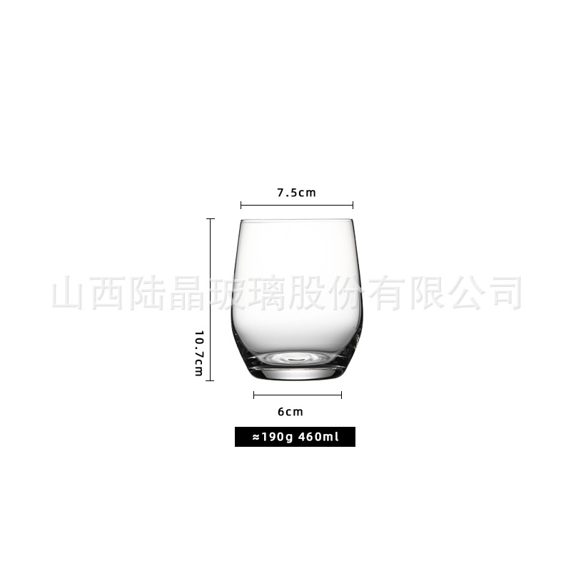 Taza de vino simple inclinada, taza de vino doméstico de champán, taza de vino europea, taza de whisky, taza de vino de alto valor