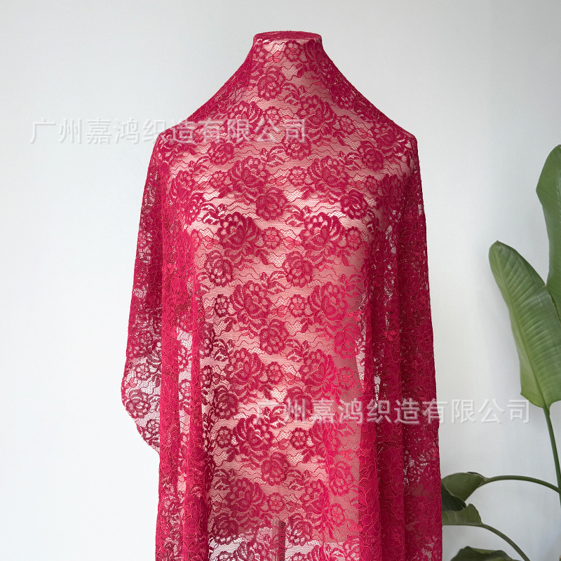 Tejido de encaje multicolor de algodón no elástico, ropa de mujer, vestido, tela de encaje