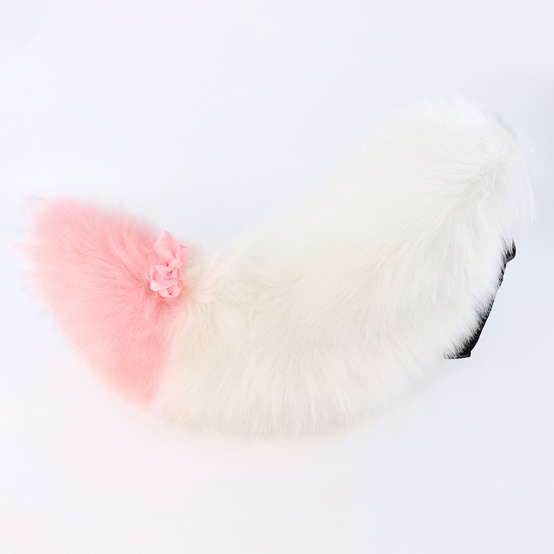 ハロウィーンの手作り獣の尾のぬいぐるみのふわふわした尾の多色のシミュレーション犬の尾Lolitaキツネの漫画の装飾|undefined