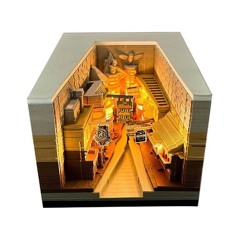 跨境新款3d立体便签纸雕创意模型超级圣诞日历周历便利本桌面摆件|undefined