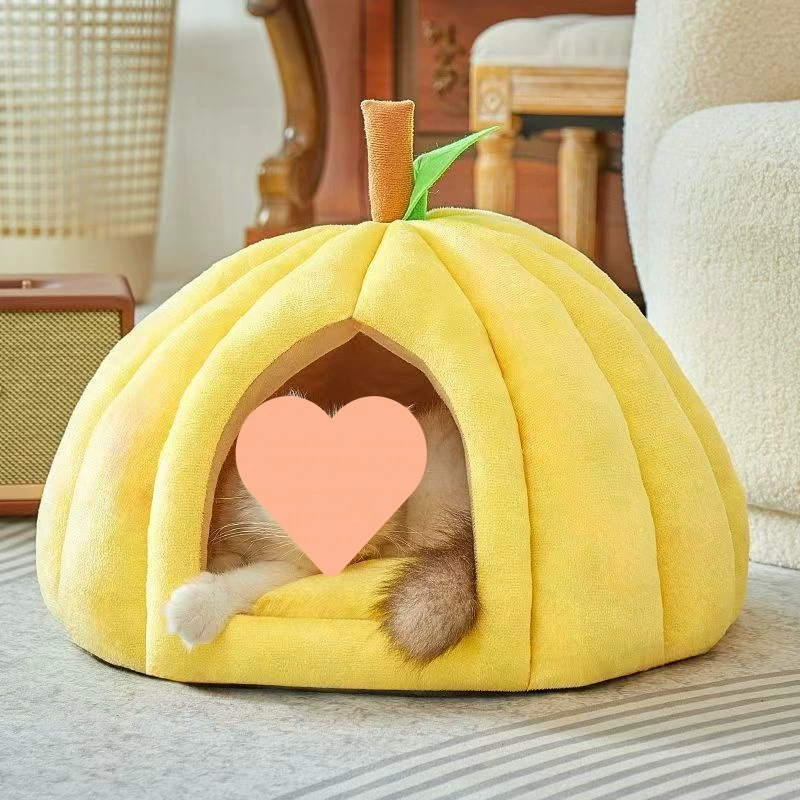 Кошачья кровать на все сезоны, кошачья кровать, собачья кровать, закрывающаяся безопасная спальная ложе, укрытие, толстый слой для питомца