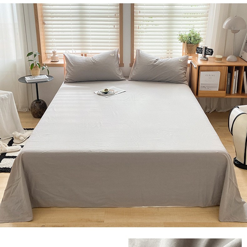 Una sábana de algodón lavado de algodón de una sola pieza de algodón 100 dormitorio de estudiantes edredón individual funda de almohada de tres piezas 3 nuevo estilo