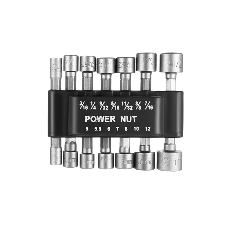 llave eléctrica cabeza de manguito conjunto completo de cabeza de lote hexagonal de pistola de aire destornillador hexagonal taladro de mano mano conjunto de manguito de lote de aire