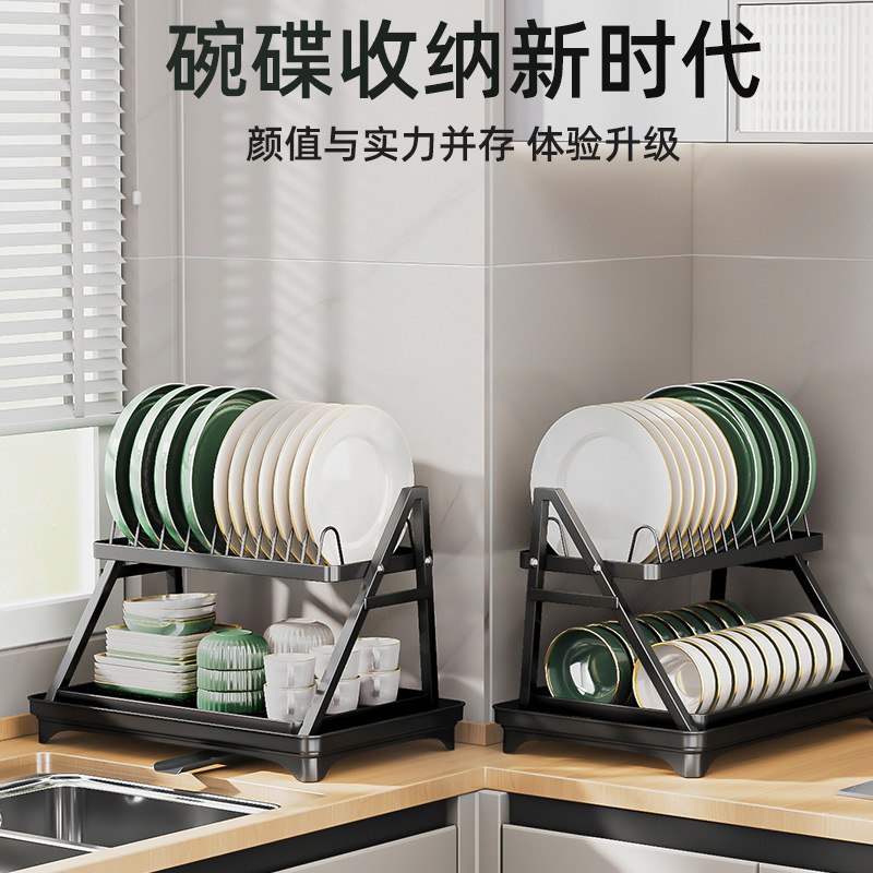 碗碟瀝水架批發家用水池旁碗筷碗盤餐具台面廚房收納碗架置物架