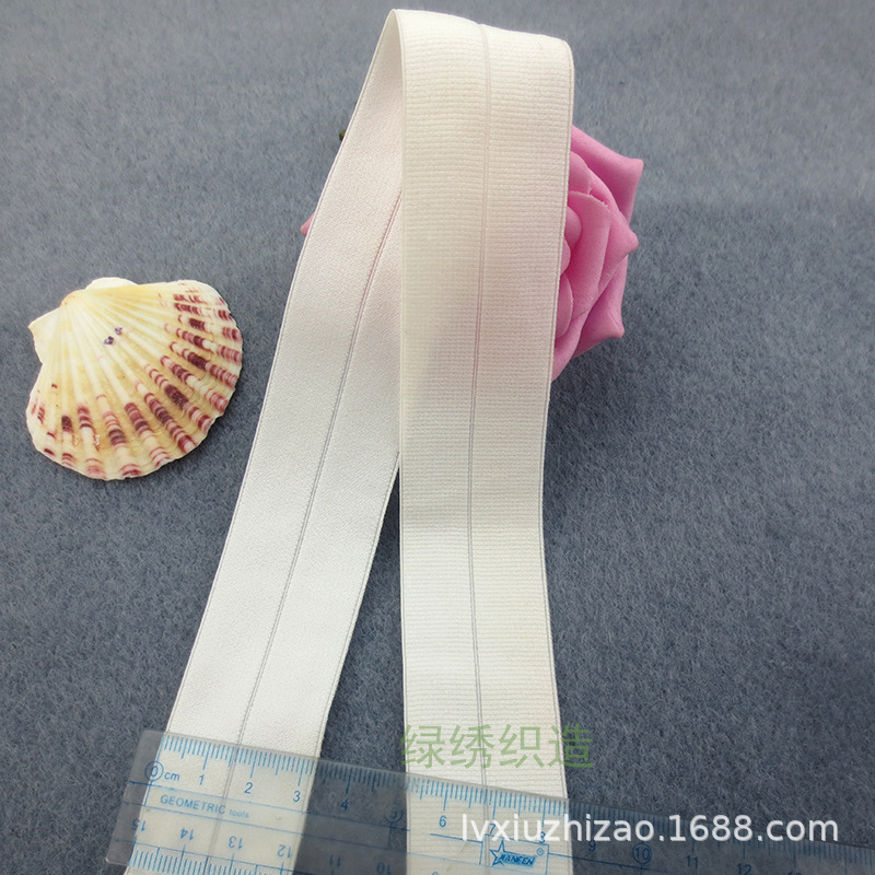 罗纹弹力包边带锦纶对折加厚羽绒服包边螺纹弹力包边松紧带厂家