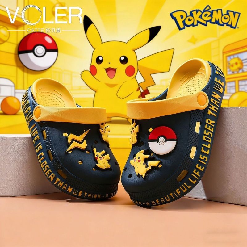 Pikachu Children's Clogs Boys' Slippers Summer New Non-Slip Soft-Soled Boys' Outdoor Beach Sandals