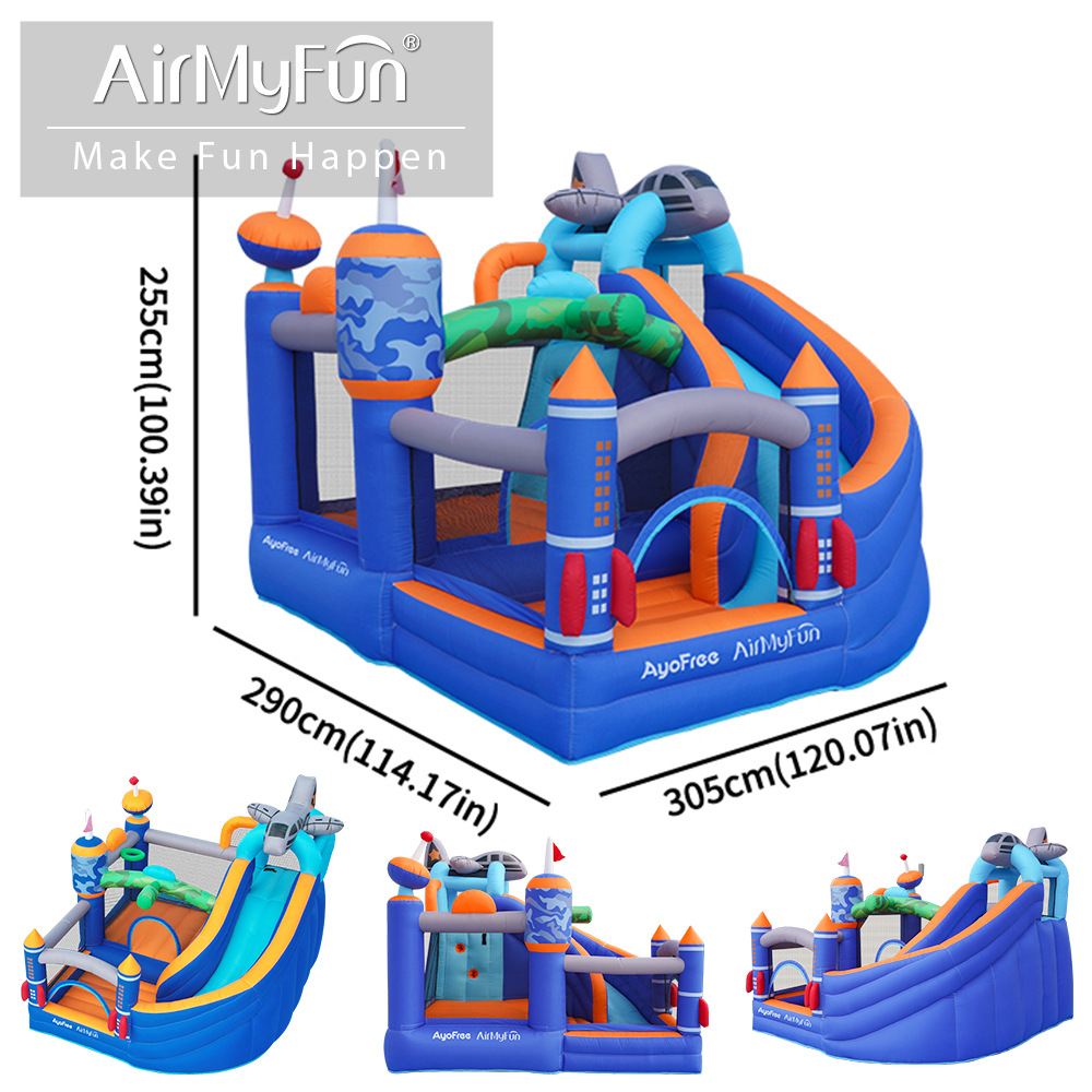 AMF | Hogar Castillo inflable para niños pequeño tobogán inflable combinación de tobogán pequeño hogar