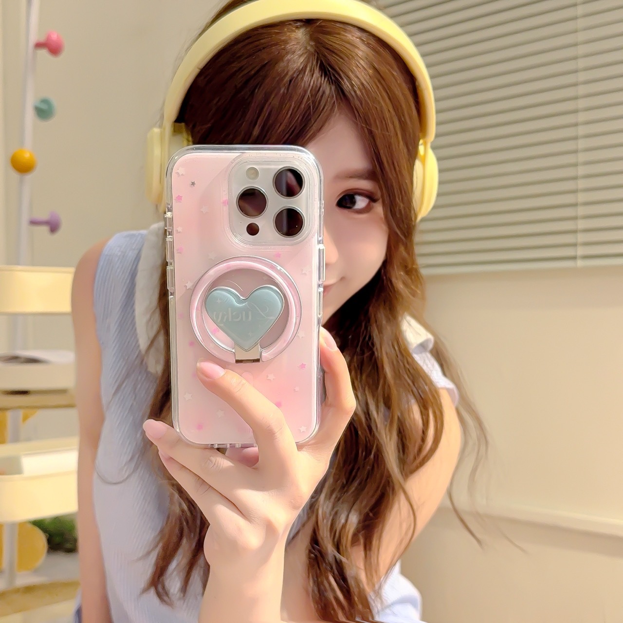 Advanced Sense Dispare Little Star Adecuado para Apple 15ProMax Soporte magnético 16Pro Pareja 14/13 Funda para teléfono móvil