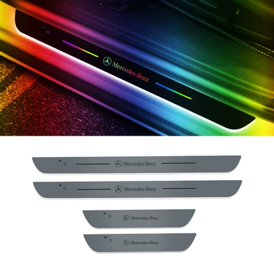 Dekorativ pedal başlıqları color flow breathing with light - streamers-magic-color-multi-mode-mercedes-benz-special-set-4