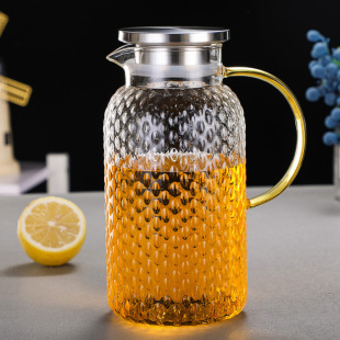 Cold Water Kettle, High Temperature Resistant Household Large-Capacity Tea Kettle, Cold Water Cup Bottle, High Borosilicate Glass Water Kettle Set