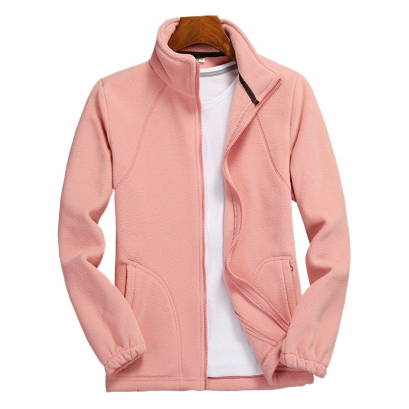 Outdoor Sports Polar Fleece Fleece Jacket for Men and Women, Thickened Warm Cardigan Sweatshirt