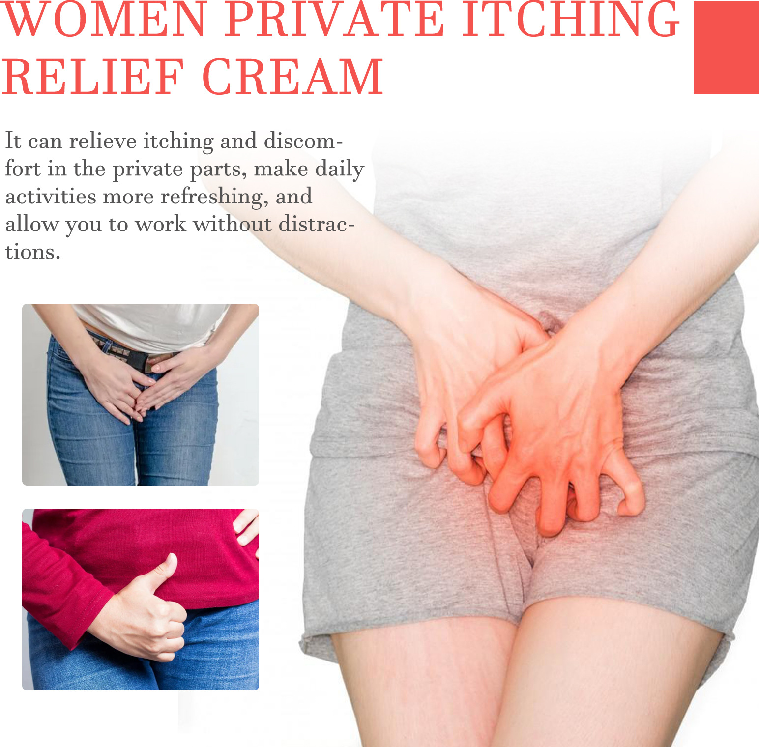 EELHOE Körpercreme für Frauen, lindert Juckreiz, Beschwerden, milde, unsaubere Geruchspflege_voghion.com