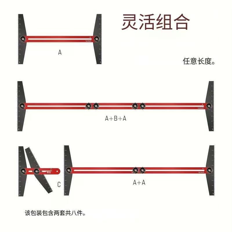 新しい多機能階段測定折りたたみ定規木工装飾ツール直販多機能アルミ合金階段測定|undefined