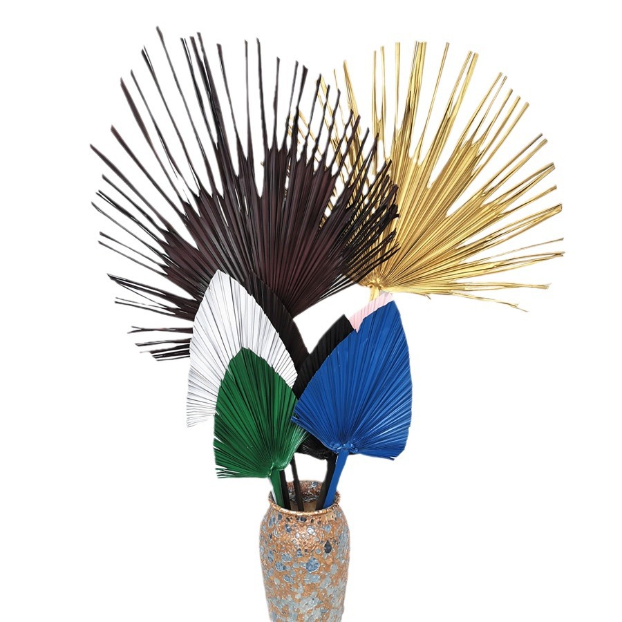 Cross-border spray paint bleached sunflower leaf Guanyin fan cattail…