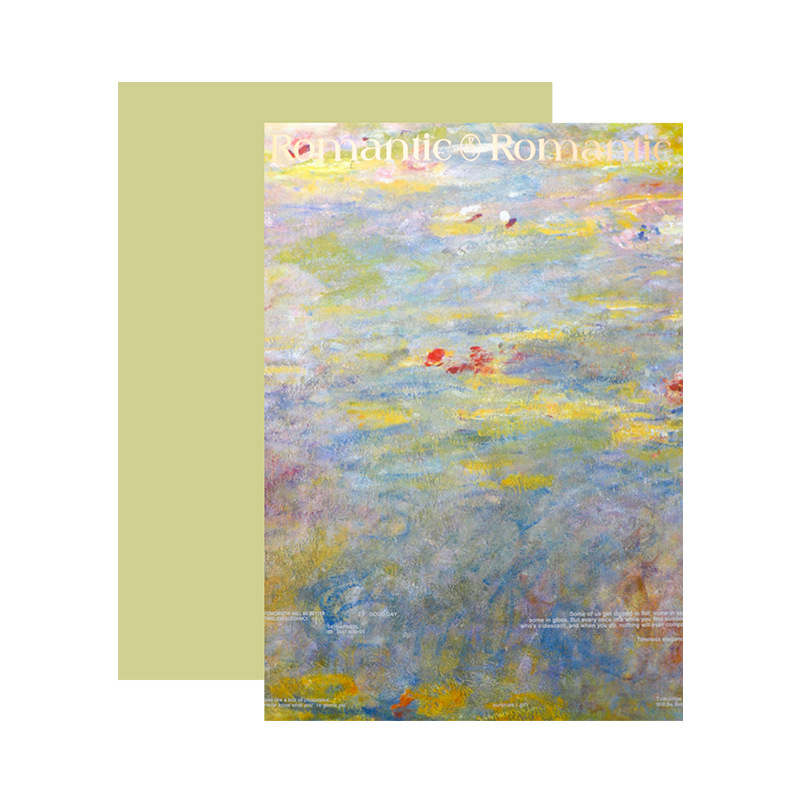 Serie de pintura al óleo de siete colores Cordier Monet color de control de color de papel floral paquete de flores de papel floral embalaje de alto nivel