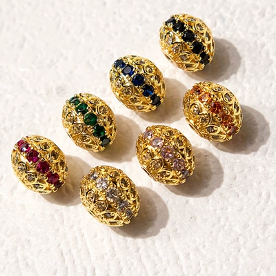 Zərgərlik ara hissələri – gold inlay color zircon color