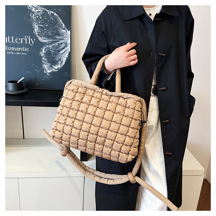 762g Weight Polyester Lining Material Sewing Thread Fashion Element Magnetic Buckle Closure Type Single Shoulder Strap Strap Type Tote Bag Bags Type Daily, Street, Shopping Occasion Nylon Material Solid Color Pattern Autumn&Winter Season Women's Gender Elegant, Classic Style Style Square Shape Medium Size Women's Medium Nylon Solid Color Elegant Classic Style Sewing Thread Square Magnetic Buckle Tote Bag 9
