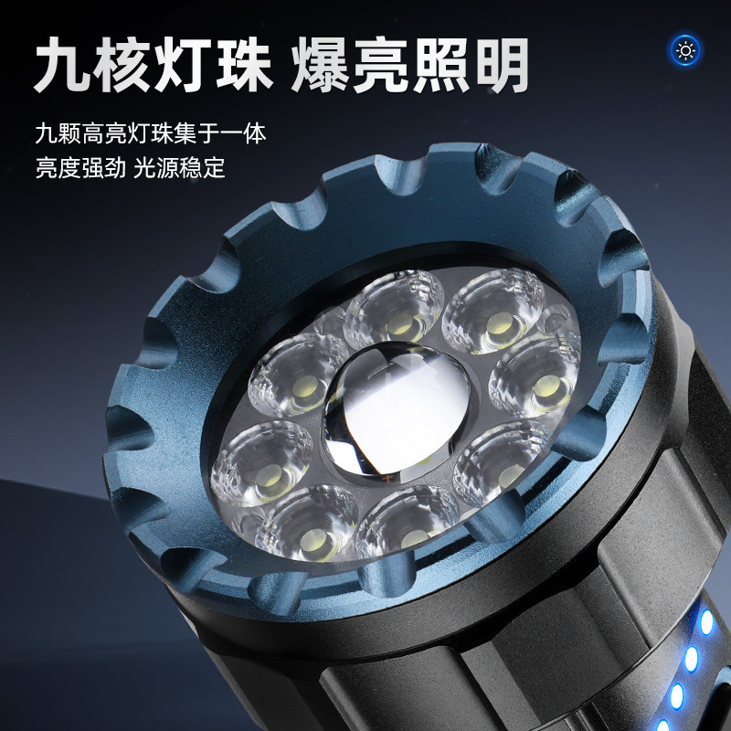 クロスボーダー USB 充電式強力な光懐中電灯家庭用照明屋外緊急 COB 雰囲気キャンプライト多機能マルチライト|undefined