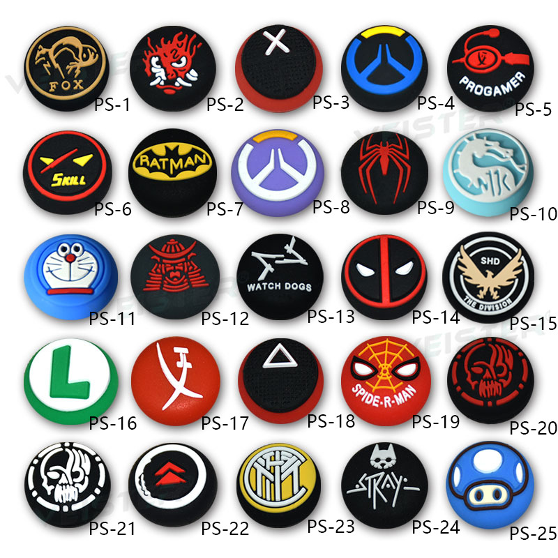 PS5/PS4 mango 3D gorras para manijas Juego de manijas funda de joystick gorras protectoras de teclas XBOX cabeza de hongo gorras de silicona