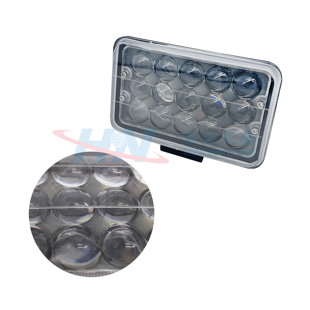 Luz de trabajo del coche camión rectangular 15LED ronda granos de la lámpara luz de trabajo off-road vehículo luz de trabajo