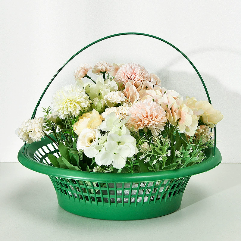 Прямые поставки с фабрики могила подметальная Цветочная корзина Фестиваль Цинмин жертва пластиковая Цветочная корзина пластиковый портативный цветок синяя Цветочная корзина оптом