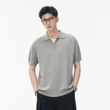 ZF8111-MM海鸥领针织OLO衫简约休闲老钱风短袖松弛感上衣，男装针织衫/毛衣，星座614