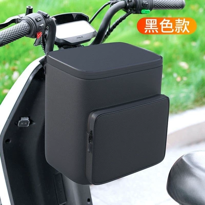 Electric vehicle helmet storage bag, waterproof front storage pouch for electric scooters, Yadi storage hanging bag, universal phone storage bag (Electric car tail box) - black-waterproof-upgrade-extra-large-capacity-hanging-bag-can-hold-helmet-raincoat