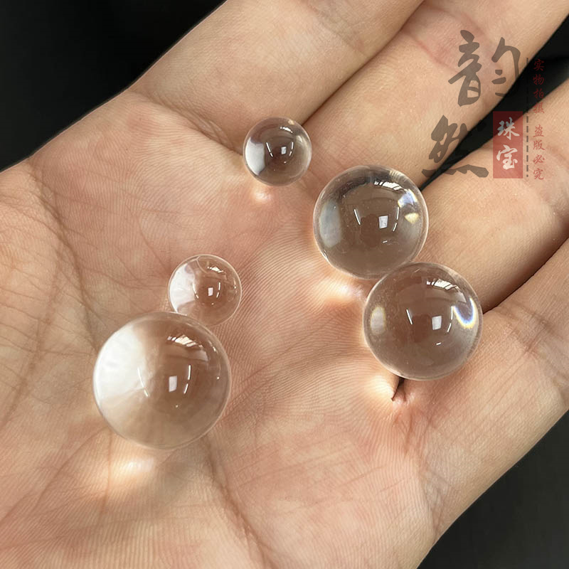 批发人造白水晶无孔散珠单珠配饰隔珠 diy手链锁骨项链白水晶配件|undefined