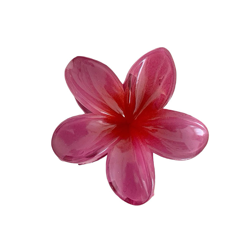 Fermaglio a forma di artiglio di plumeria, di tendenza tra Europa e America, per donna, colorato e versatile, ideale per la coda di cavallo alta._voghion.com