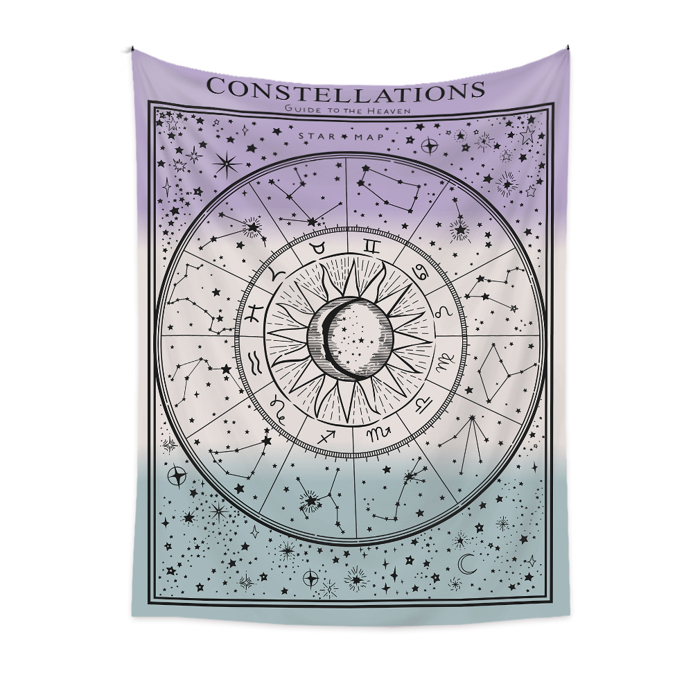 Bohemian Contrast Color Constellations Decoration Background Wall Cloth Tapestry Wholesale Nihaojewelry display picture 1