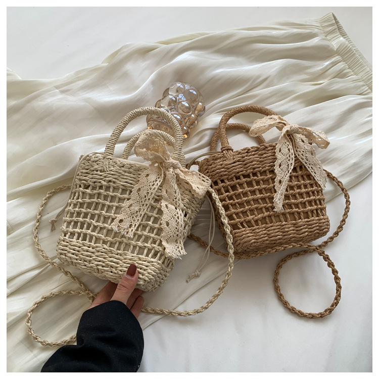 Geflochtene Strohtasche Für Den Sommer Am Strand Und Urlaub_voghion.com