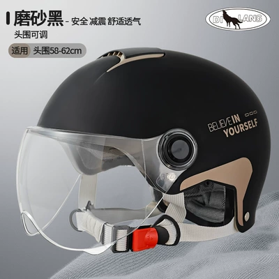 Motorcycle Summer Half Helmet Men's – Motosiklet kaskı (dəbilqə) - l014-summer-matte-black-believe-in-yourself