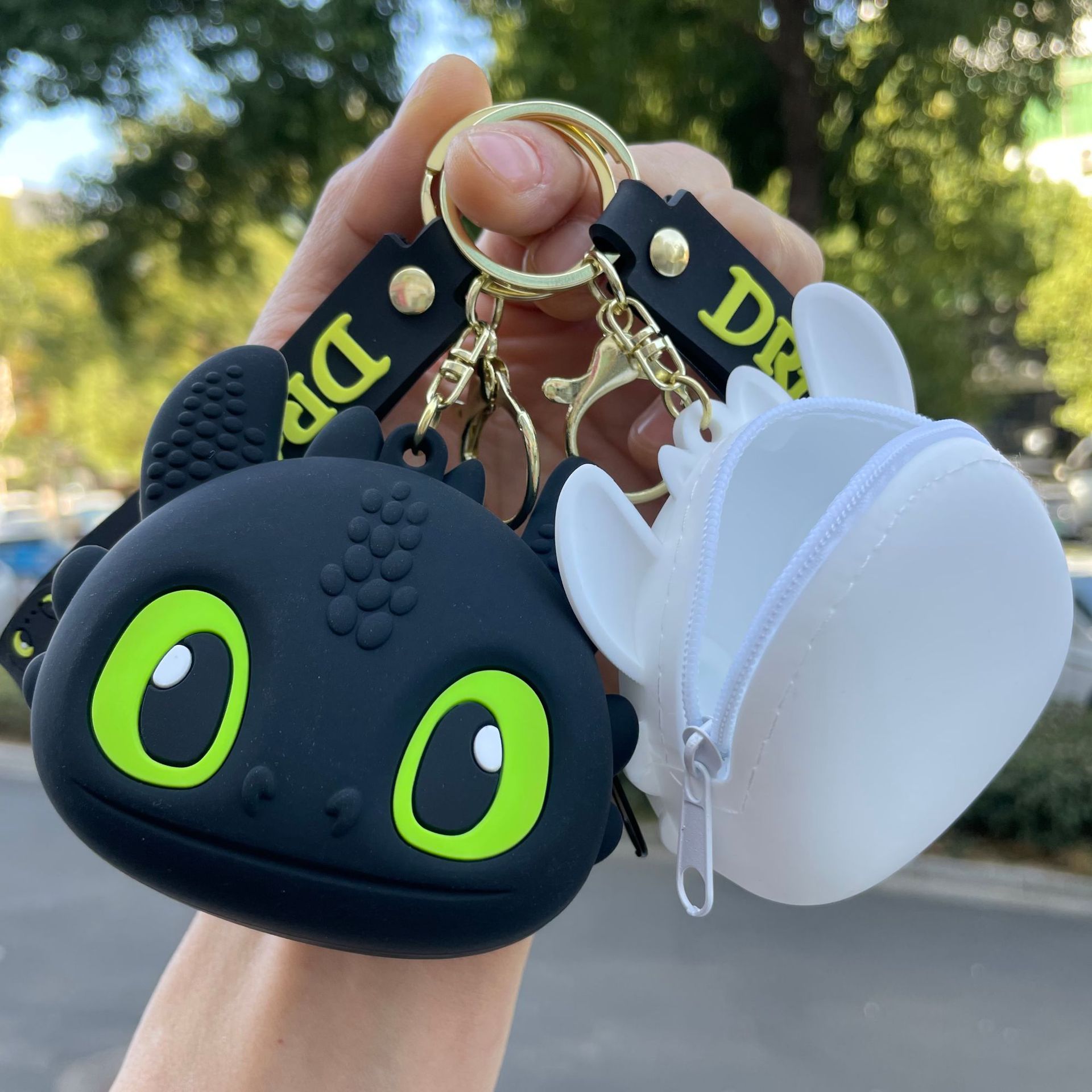 かわいいカピバラ小銭入れキーホルダーシリコン小銭入れイヤホンバッグキーホルダー学生カバンキーホルダー