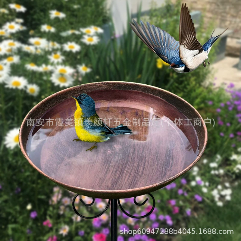 Новый амазонка американский ретро кованый орнамент птицы кормите водой корм для ванны раковины для сада декоративные уличные цветочные горшки