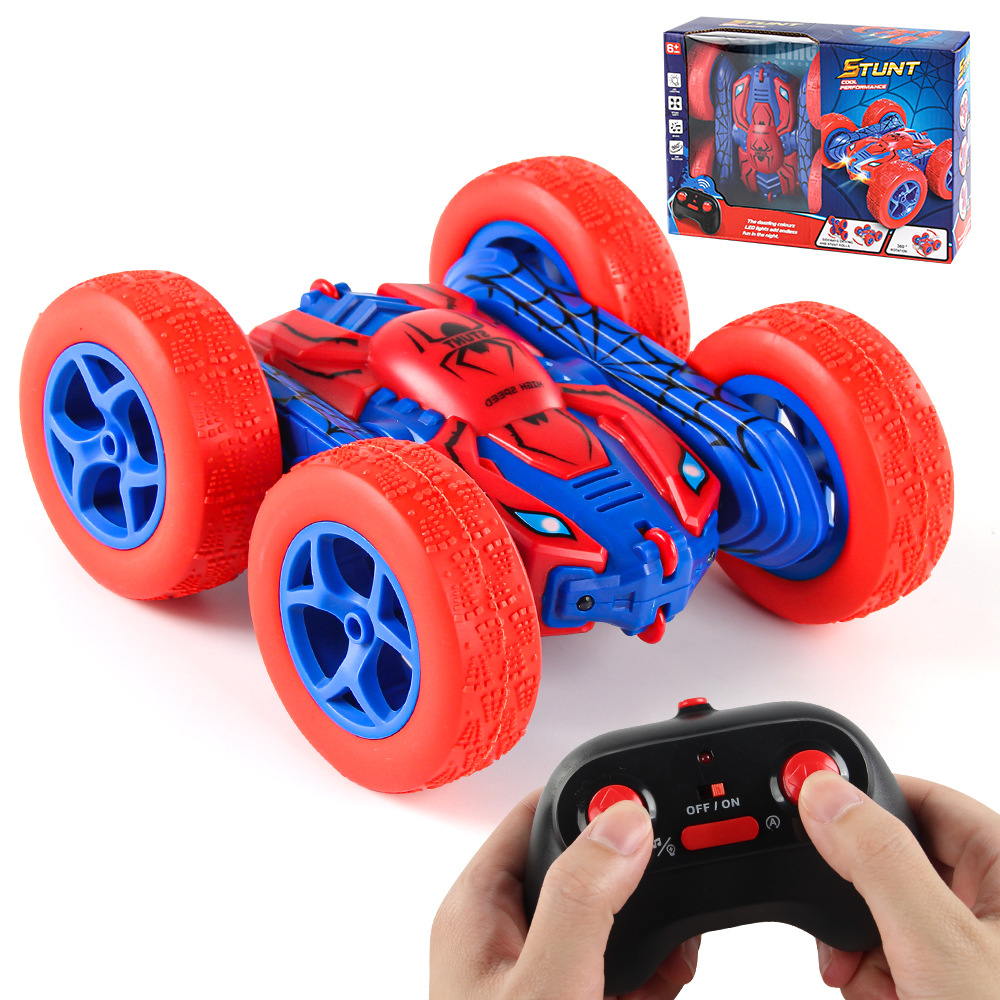 Children's Double-sided Stunt Remote Control Car 360 ° Rotating Drift...