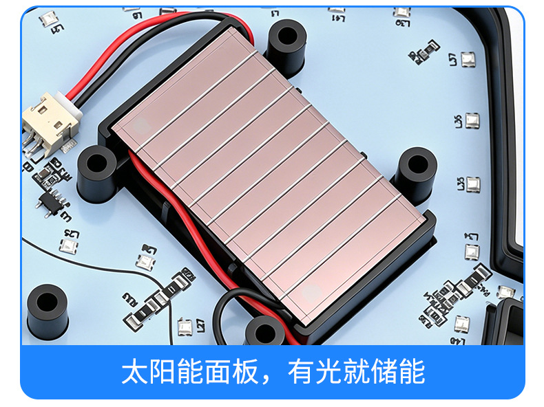 Car Heart-Shaped Light, Solar Decorative Light, Led Warning Light, Triangular Window Rear Window Car-Mounted Fun and Cute Atmosphere Light