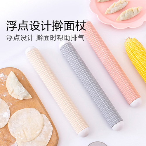 E631 dumpling wrapper rolling pin household large rolling pin baking non-stick noodle rolling pin roller rolling pin