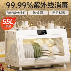 家用小型紫外线消毒碗柜厨房橱柜碗碟收纳架杯子奶瓶免沥水烘干台