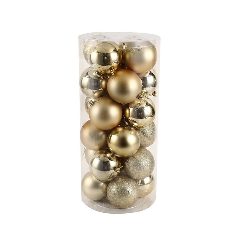 Bola de Navidad traje redondo barril caja cuadrada pintada 3cm4cm6cm decoración navideña bola colgante de Navidad bola decoración Navidad