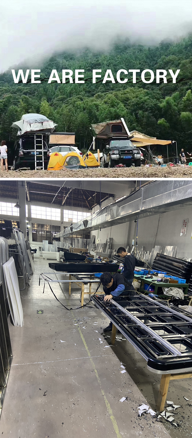 New roof camping tent outdoor travel self-driving SUV automatic waterproof double hard roof car canopy