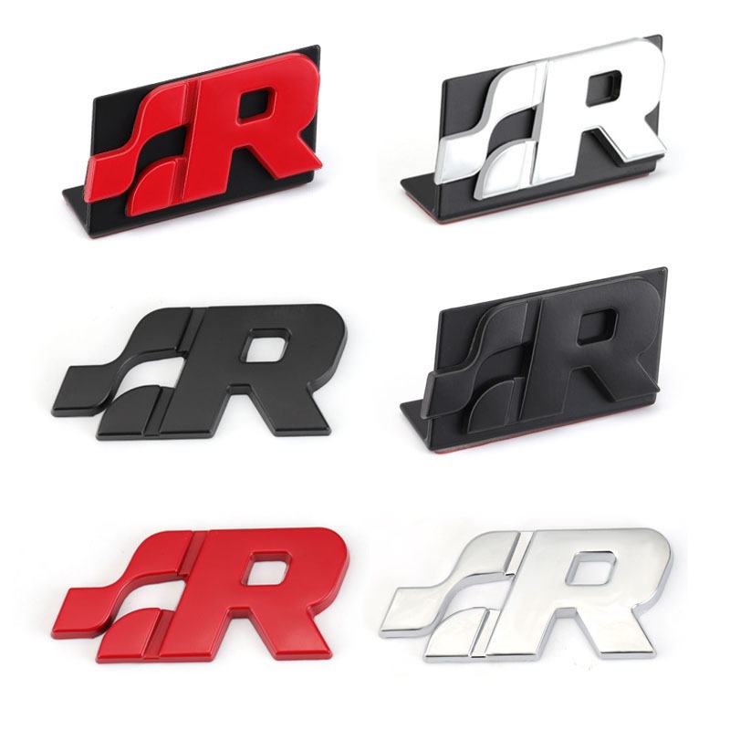 R32车标适用于大众宝来高尔夫SR32车标车尾贴改装车身贴R金属标