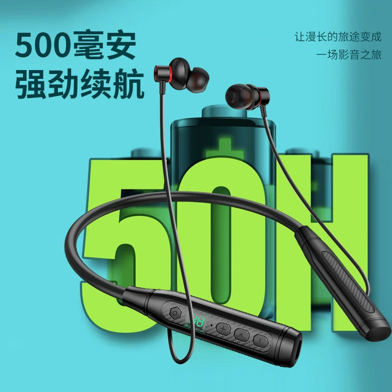 Cross -border neck hanging Bluetooth headset in -ear metal