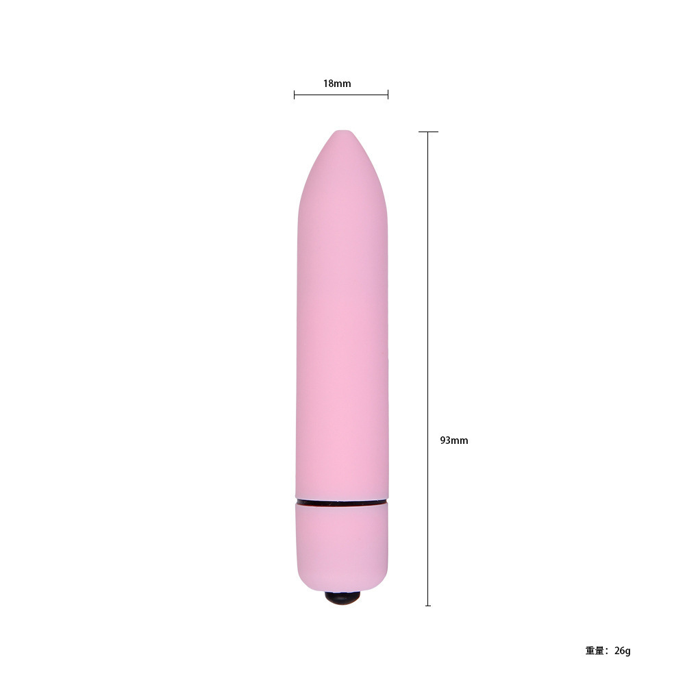 Frosted Bullet Vibrating Egg Massager, 10-Frequency Pointed Tip, ABS, Black — detail image 12