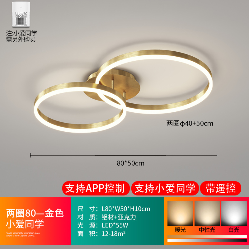 リビングライト天井灯北欧きわめてシンプルな円形寝室灯LED照明器具現代シンプルな大気リビングメインライト|undefined