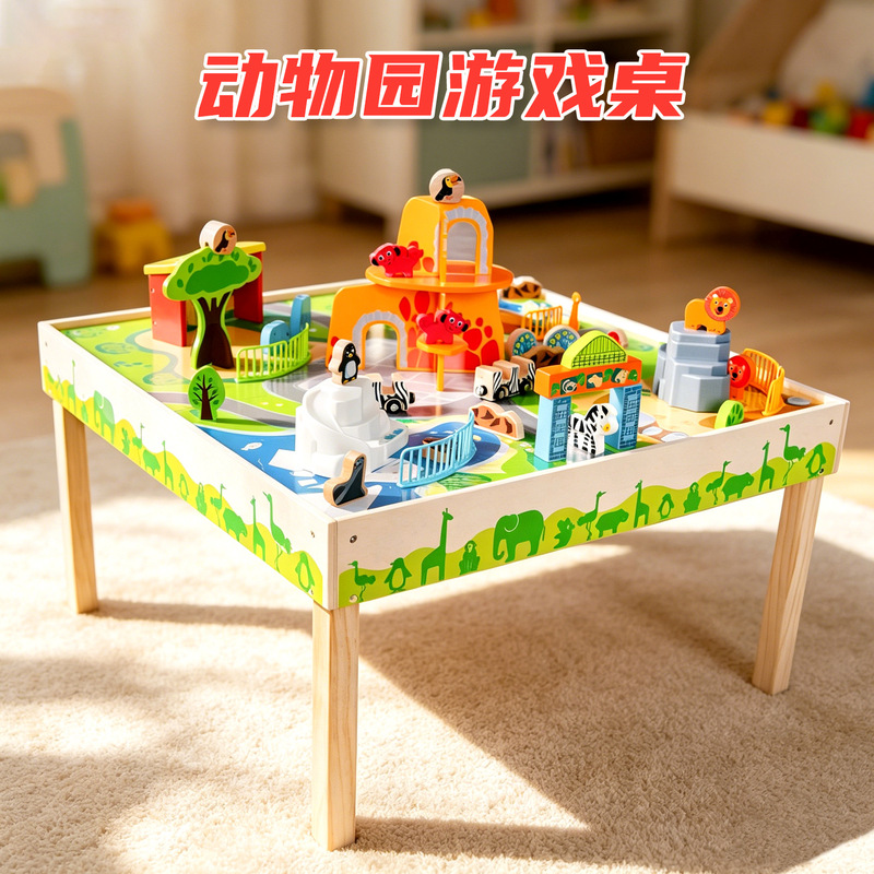New Wooden Large Animal Game Table Baby Educational Kindergarten Foreign Trade Early Education Wooden Multifunctional Toy New Wooden Large Animal Game Table Baby Educational Kindergarten Foreign Trade Early Education Wooden Multifunctional Toy