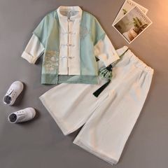 宝宝汉服童中秋秋季套装男儿童国学唐装超仙长袖中国风服古装秋装